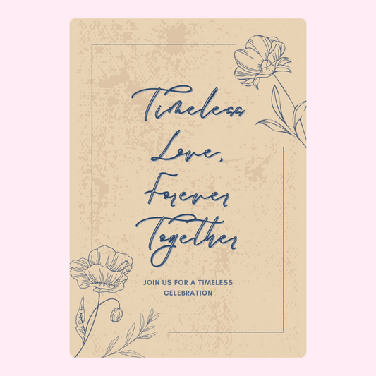 Timeless Celebration invitation with floral design