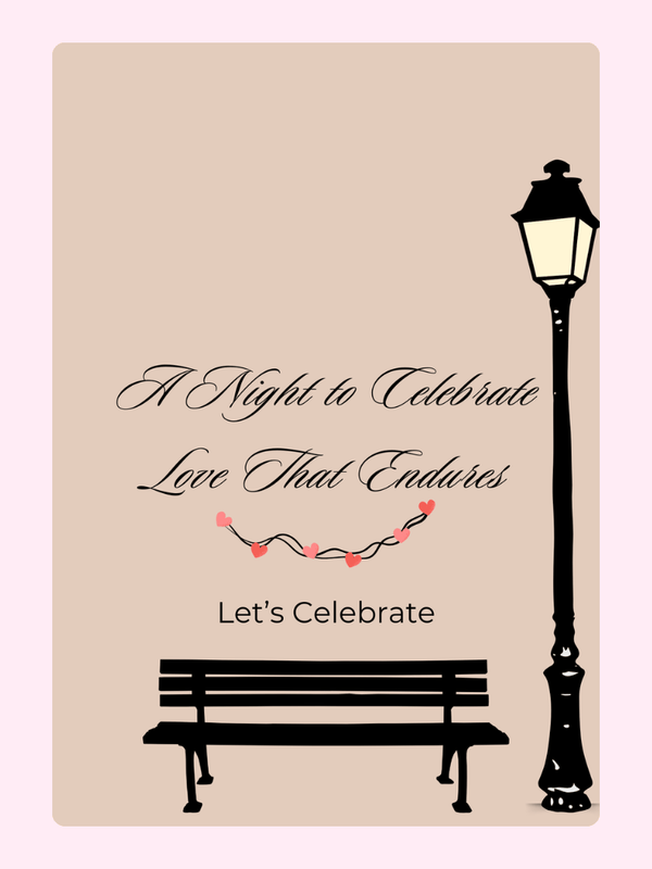 A Night to Celebrate Love, bench & lamp post