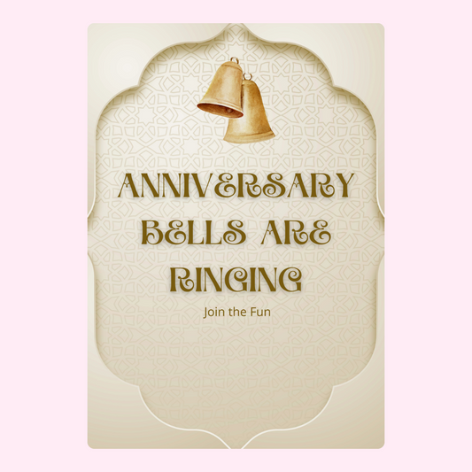 Anniversary bells invitation - Join the fun!