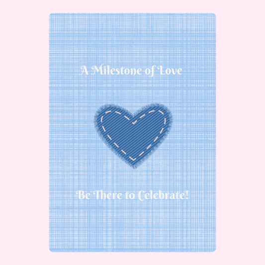 Blue heart Milestone of Love card - Nov 29, 2024