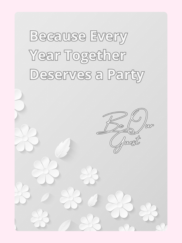 Be Our Guest floral design - Because Every Year Together...