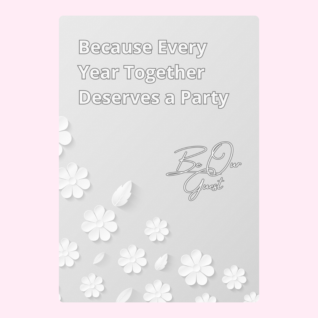 Be Our Guest floral design - Because Every Year Together...