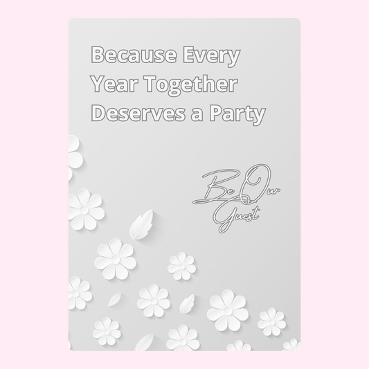 Be Our Guest floral design - Because Every Year Together...