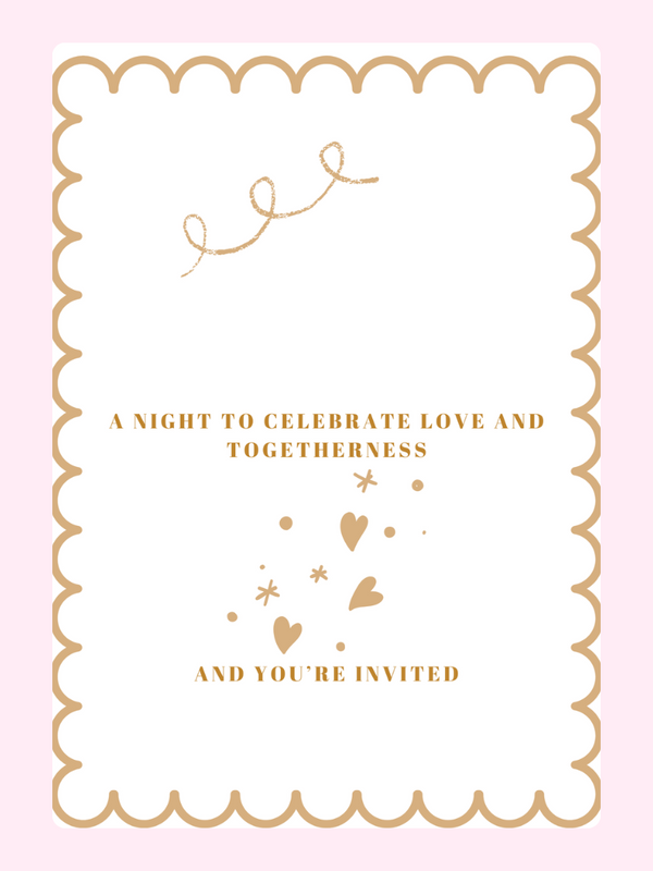 Wedding invitation design, celebrating love and togetherness.