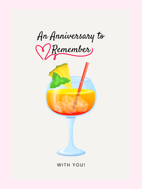 Anniversary cocktail An Anniversary to Remember with pineapple, created 2024
