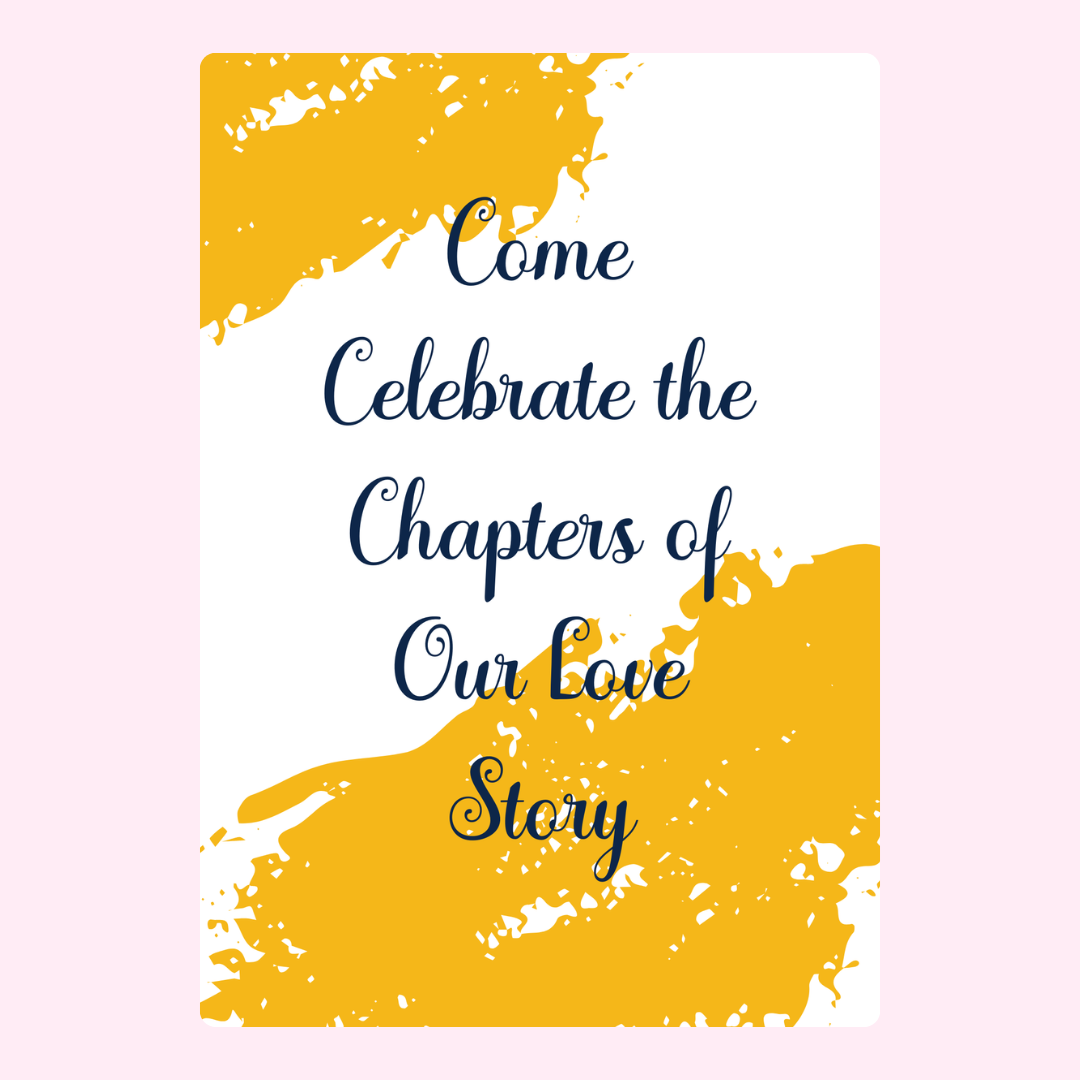 Invitation to celebrate love story