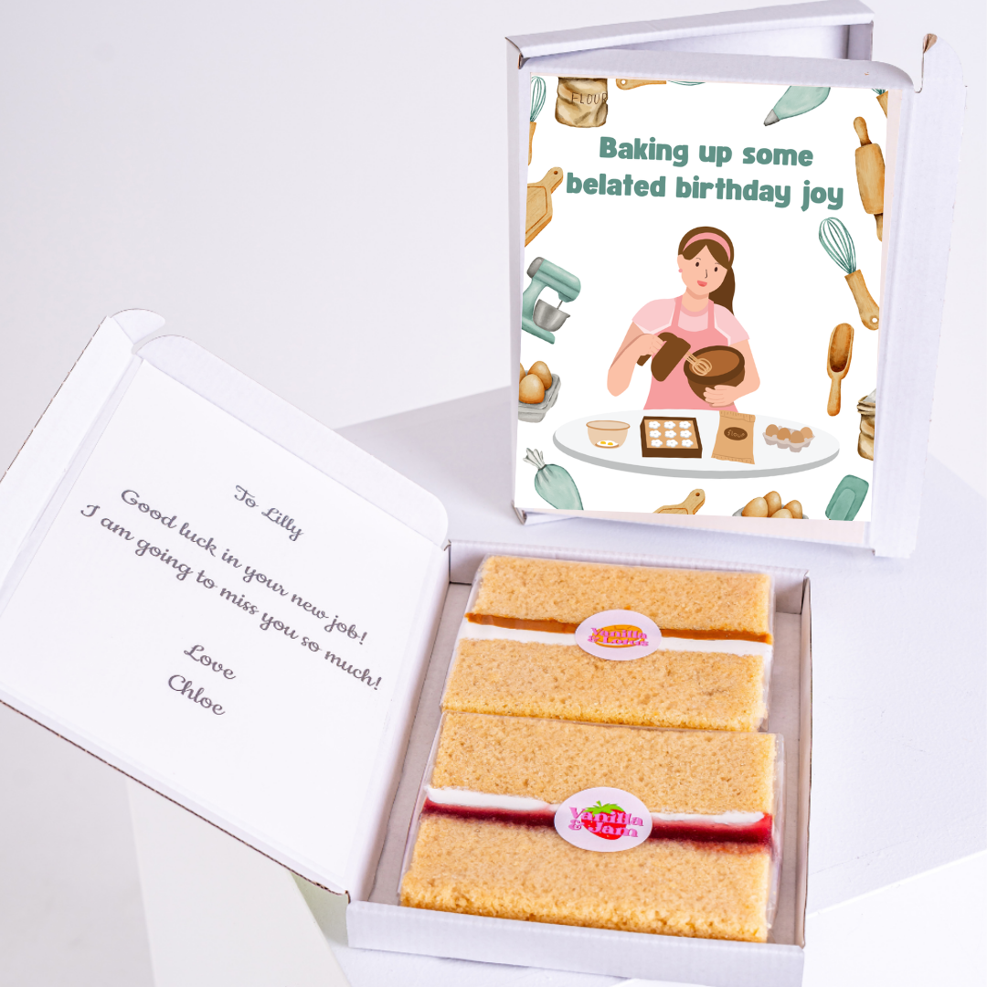 Birthday cake gift for Lilly, belated birthday joy.