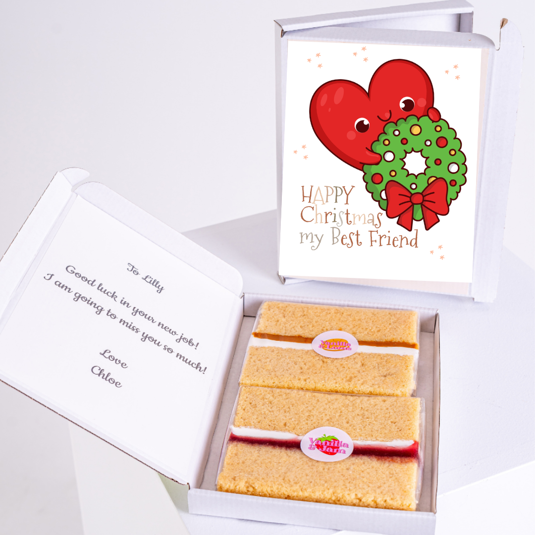 Christmas cake gift for Lily, with a heartfelt message.