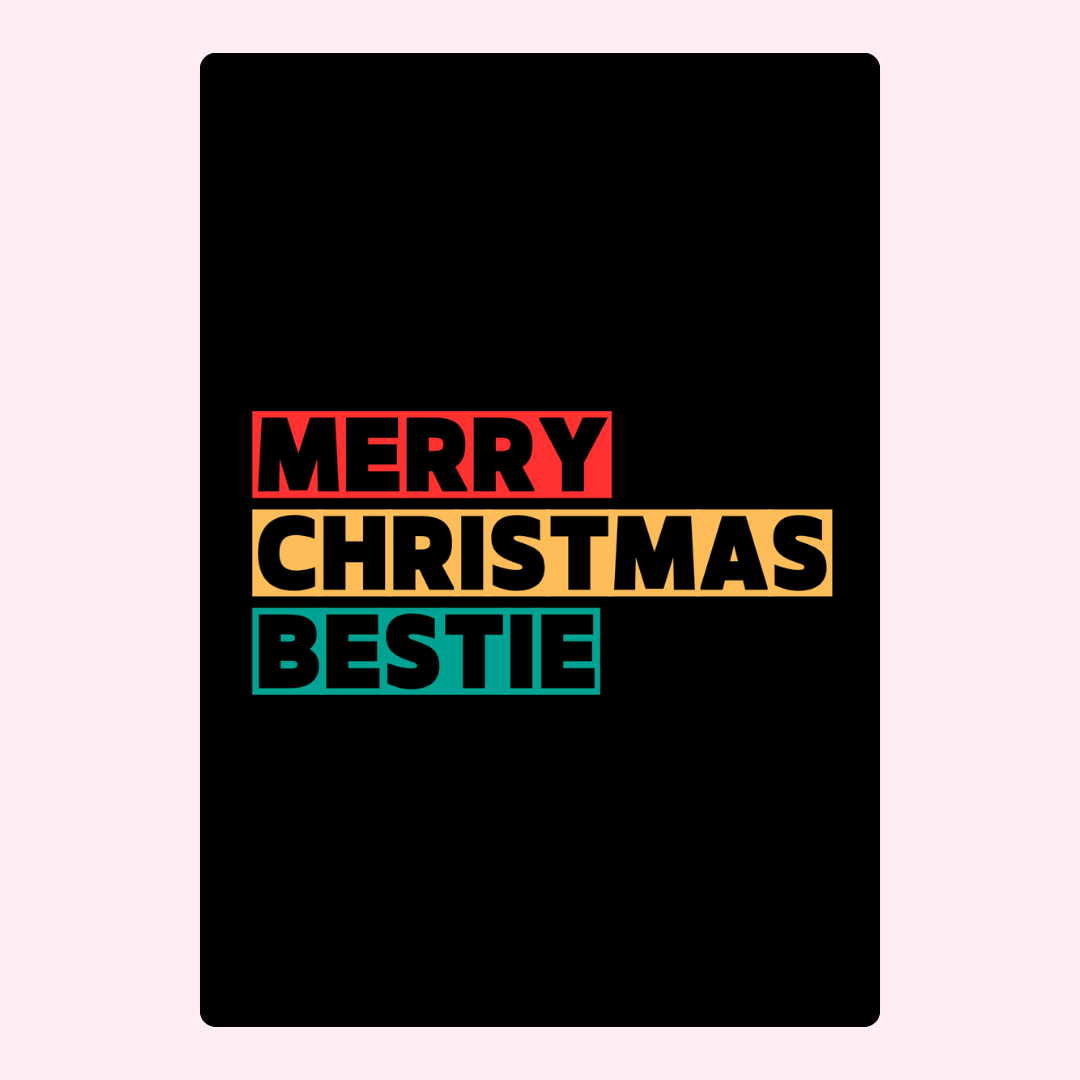 Merry Christmas Bestie design, 2024