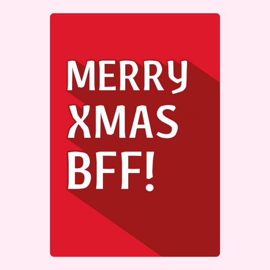 Merry Xmas BFF card design, December 2024