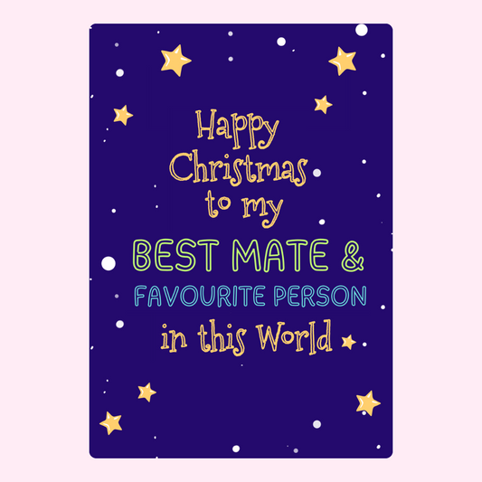 Christmas card for best mate