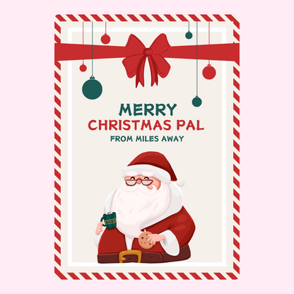Christmas card with Santa and message, Dec 6, 2024 design