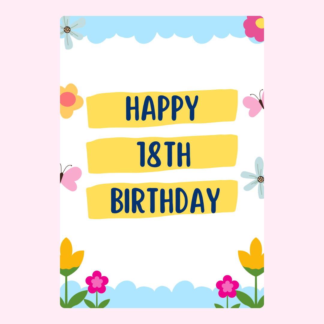 18th birthday card design, December 7, 2024