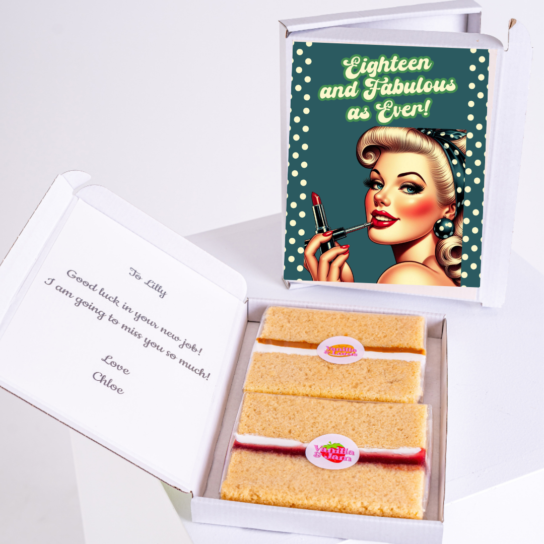 Eighteen & Fabulous gift box for Lilly, good luck in her new job.