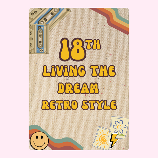 18th Birthday Retro Design - Living the Dream