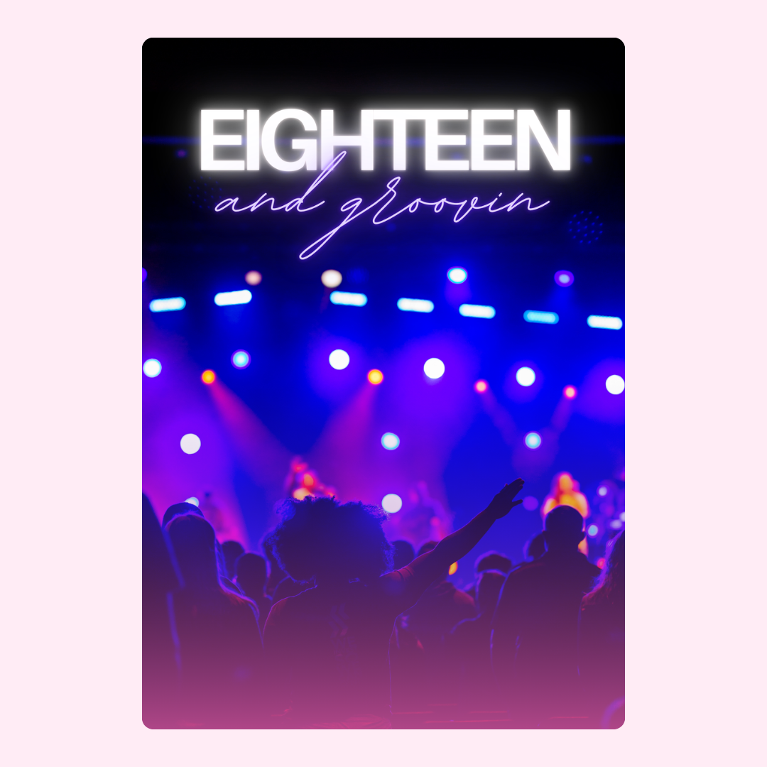 Eighteen and groovin' concert poster, December 7, 2024 design