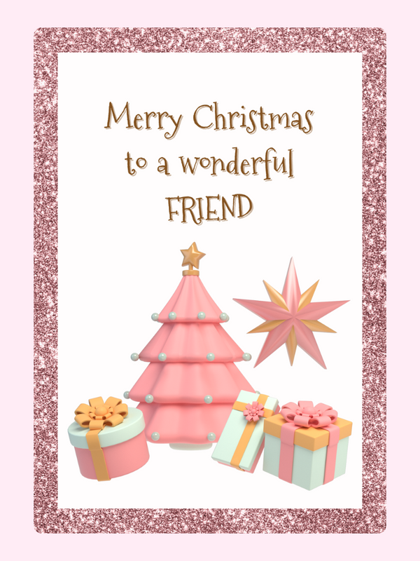 Christmas card design for a friend