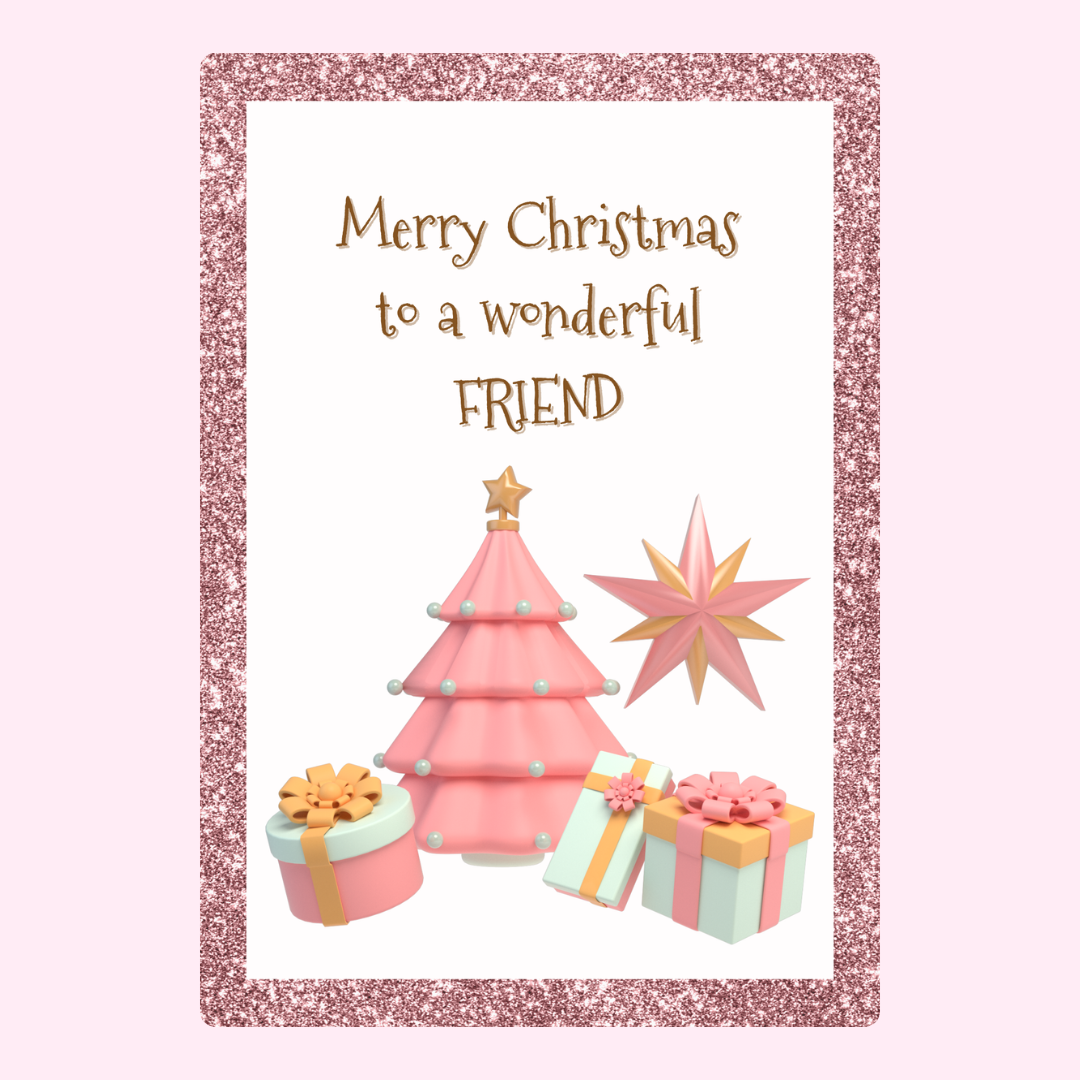 Christmas card design for a friend