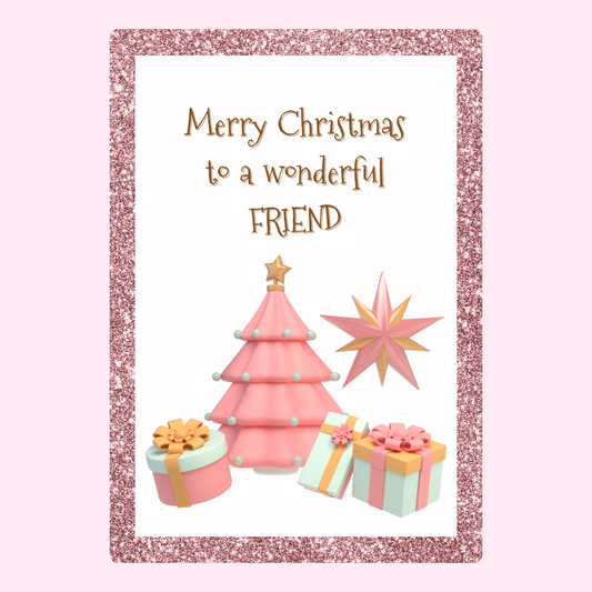 Christmas card design for a friend