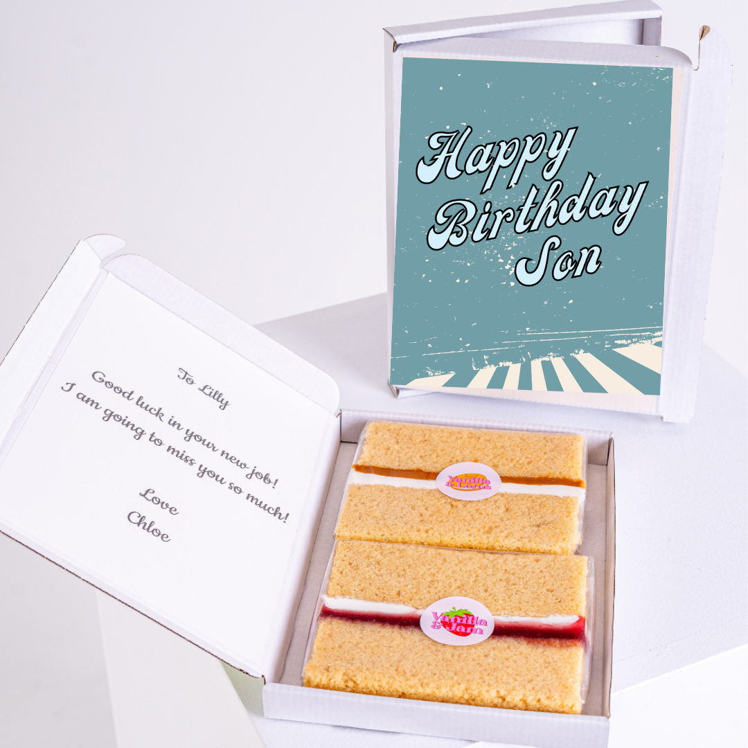 Birthday cake gift box for son