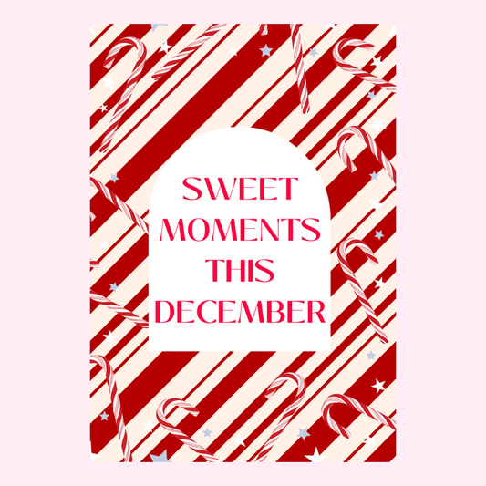 Sweet moments this December card with candy canes.