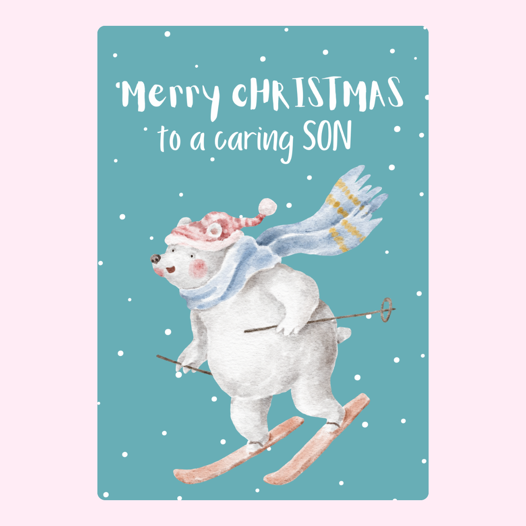 Skiing polar bear