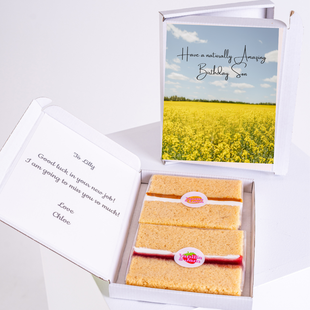 Birthday cake gift for son with message & note