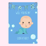 Be My Godparent cake cards