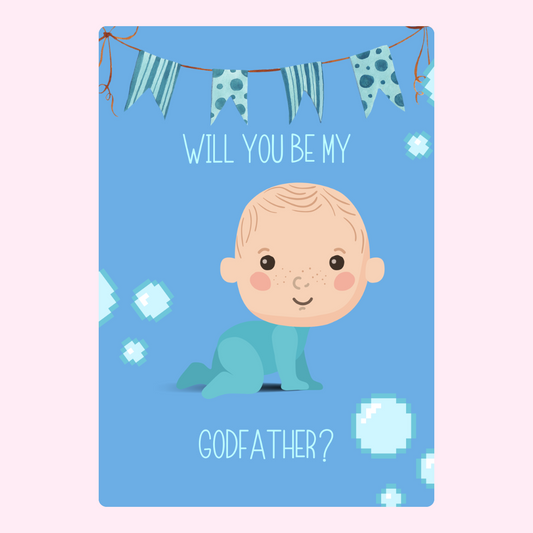 Baby Godfather Proposal Card