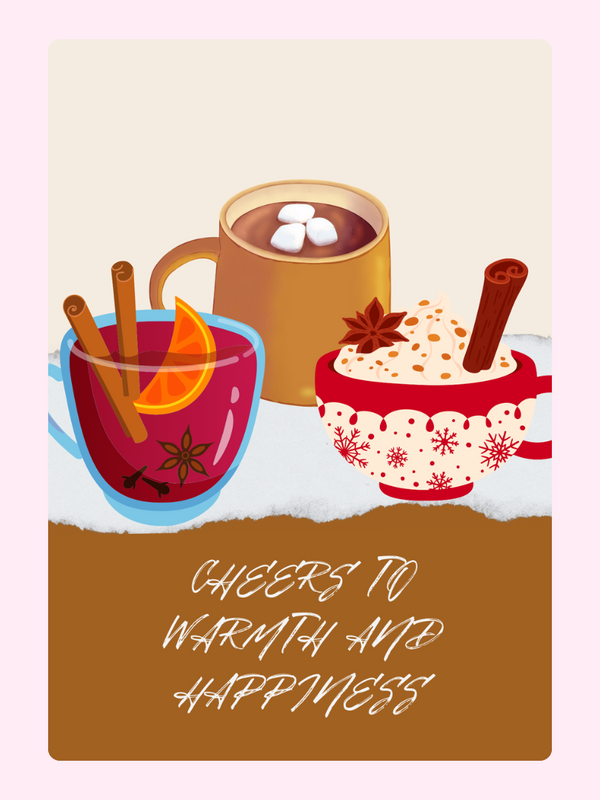 Warmth And Happiness Cake Card, just because