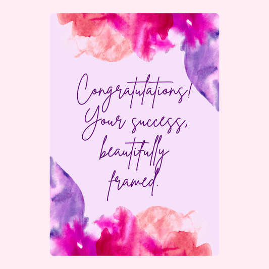Congratulations card with watercolor accents
