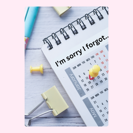 I'm sorry I forgot message on calendar, pinned at a date.