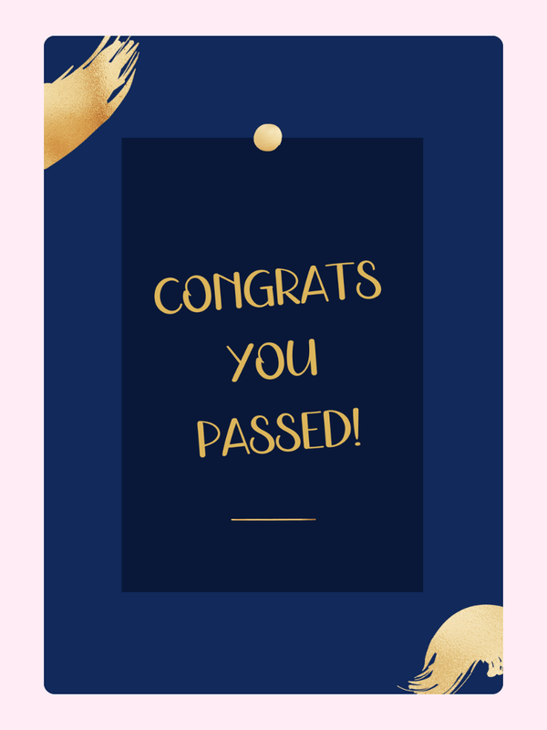 Congrats You Passed Cake Card