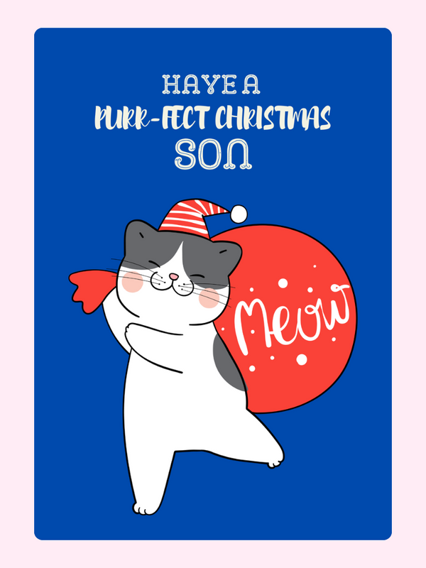 cat with Purr-fect Christmas