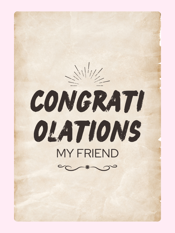 Congratulations card design