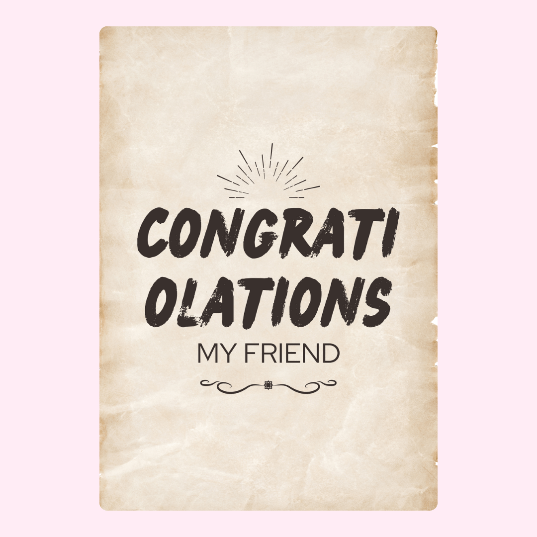Congratulations card design