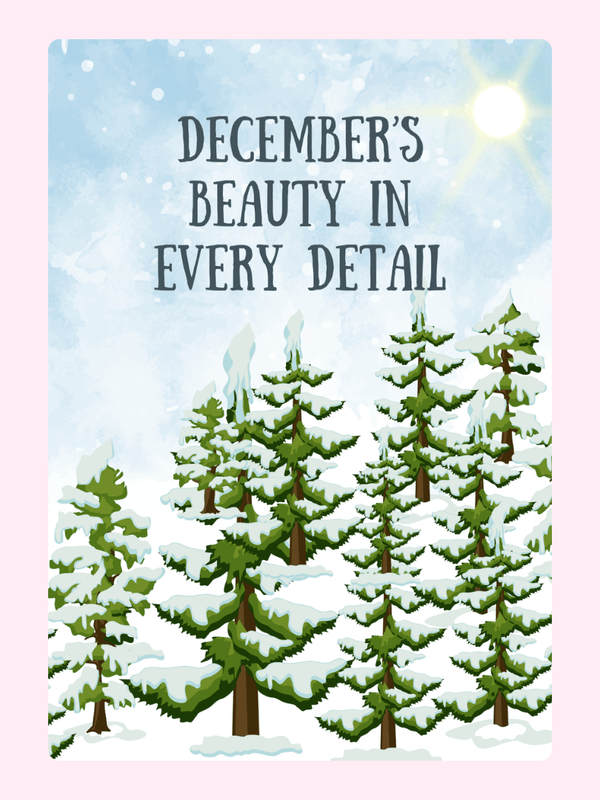 Snowy trees illustration - Design 38