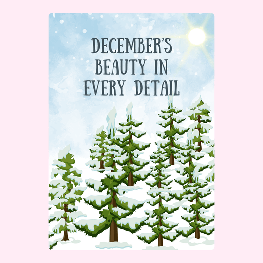 Snowy trees illustration - Design 38