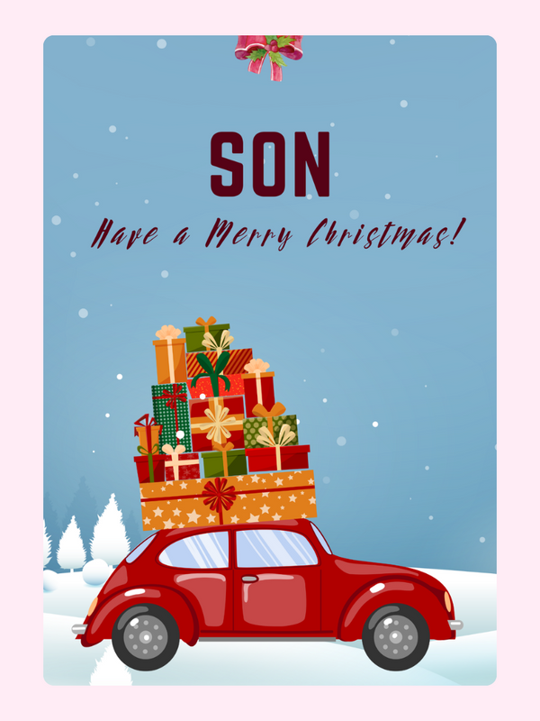 Have A Merry Christmas Cake Card, for a son