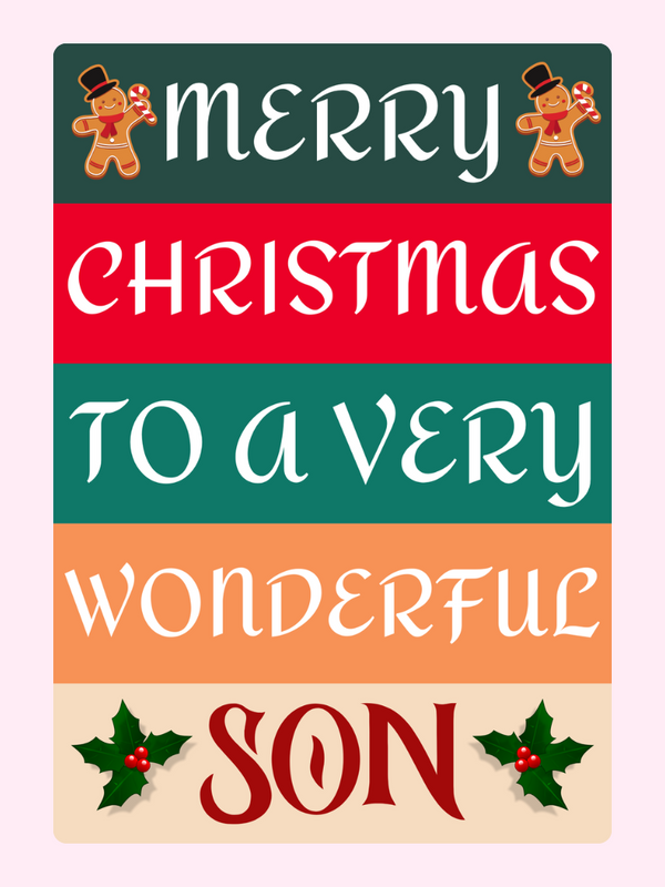 Merry Christmas to Son design
