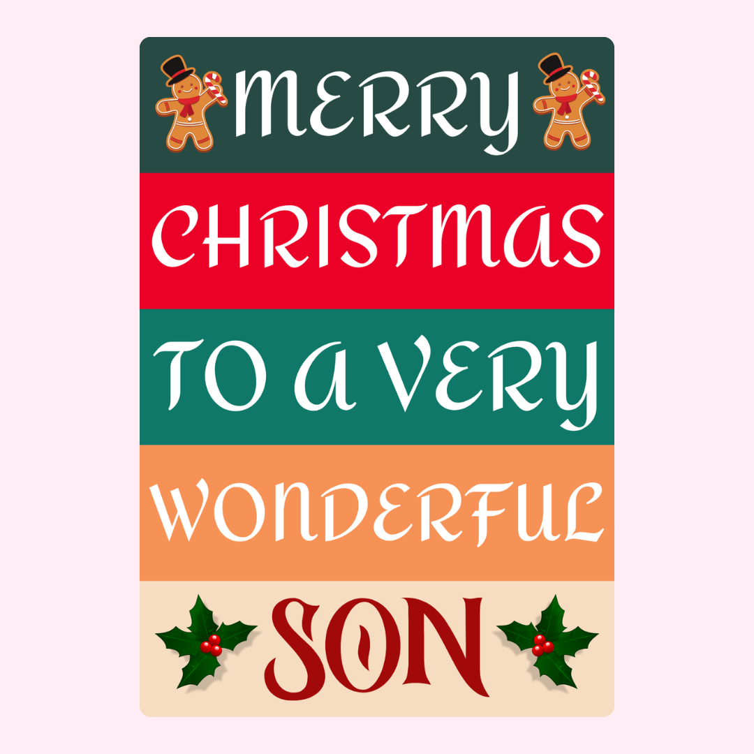 Merry Christmas to Son design