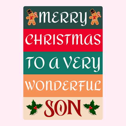 Merry Christmas to Son design