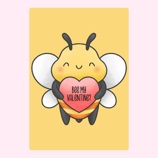 Bee My Valentine illustration