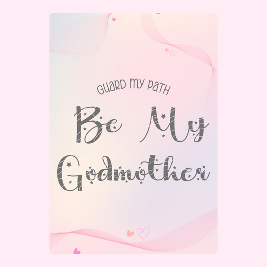 Be My Godmother card design