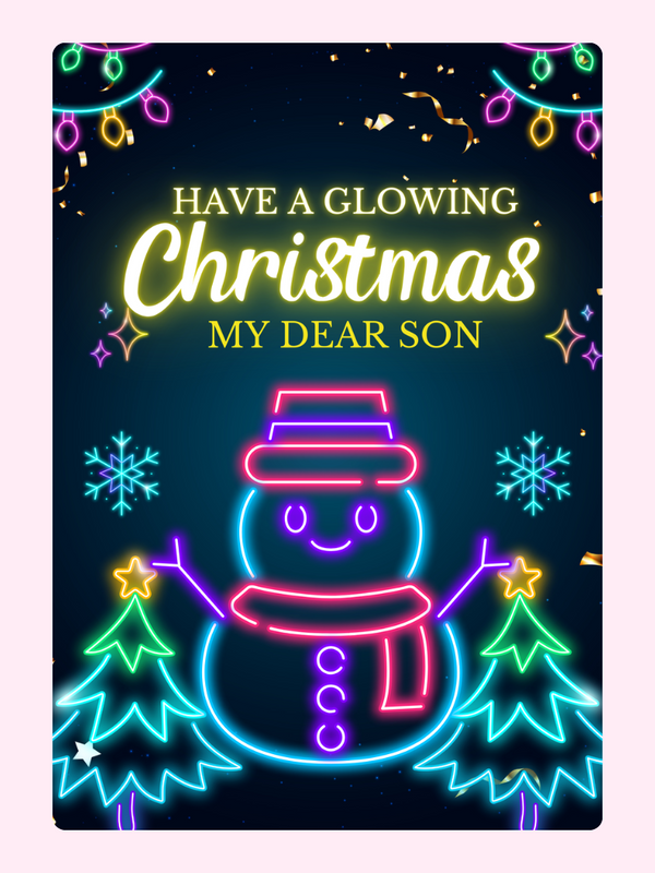 Have A Glowing Christmas Cake Card, for a son