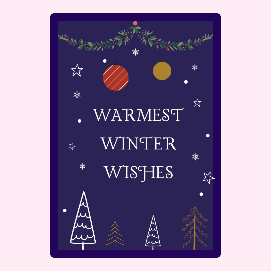 Warmest Winter Wishes card design