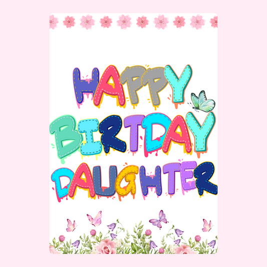 Happy Birthday Daughter card design