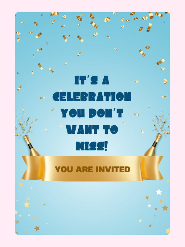 You're Invited! with confetti