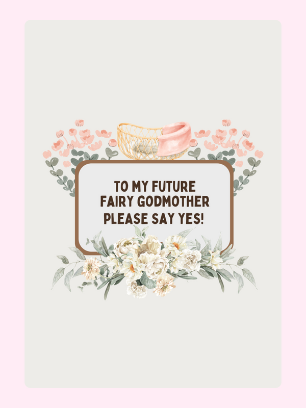 Please Say Yes Cake Card, godparent proposal