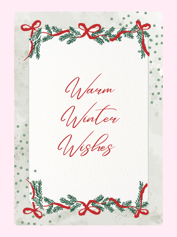 Warm Winter Wishes Cake Card, just because